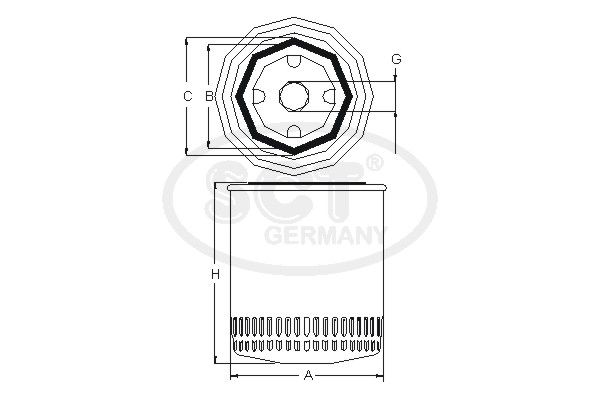 SCT GERMANY Масляный фильтр SM 103